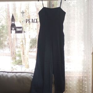 Banana Republic Navy Blue Suit with pockets. Size 6 petite, spaghetti straps